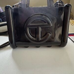 Telfar Melissa Jelly Black Shopping Bag